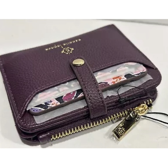 Nanette Lepore Purple Bifold Wallet/Organizer w/Card Case - Picture 8 of 9